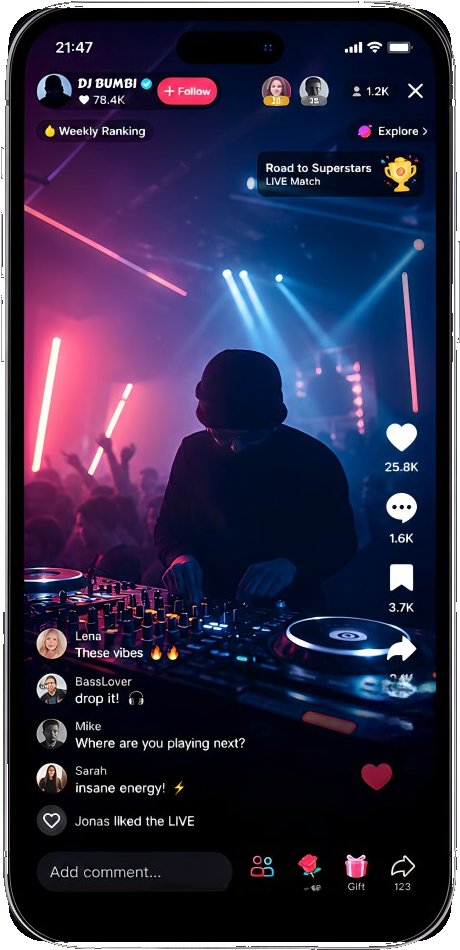 DJ-Wunschliste App auf dem Smartphone